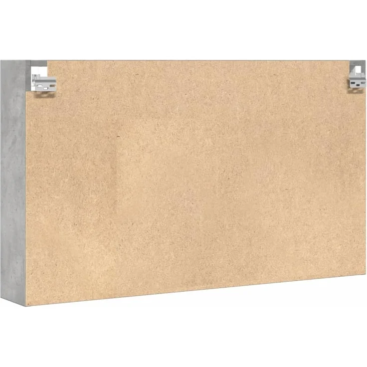 vidaXL Vitrinenschrank Betongrau 100x15x58 cm Holzwerkstoff 847929 – Bild 5