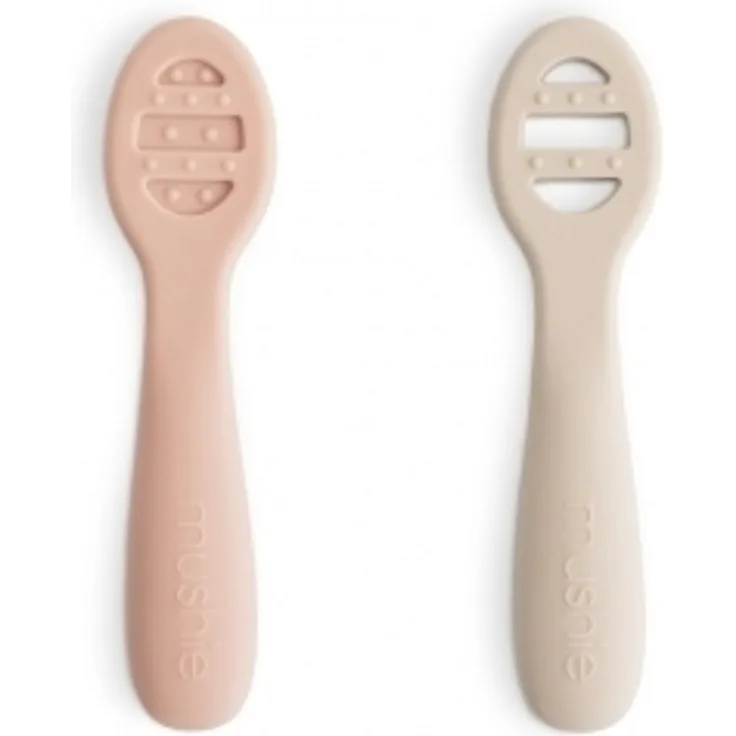 Mushie Baby Löffel 2er-Pack - Blush/Shifting Sand