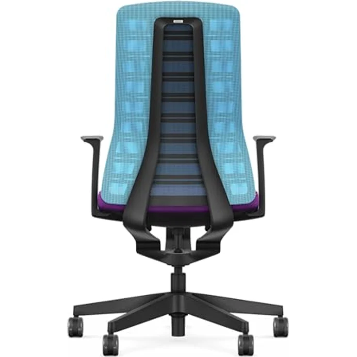 Interstuhl Bürostuhl Pure Active Edition, ergonomischer Drehstuhl mit Smart-Spring Technologie, 4D-Armlehne, Hellblau | Lila, Made in Germany – Bild 2