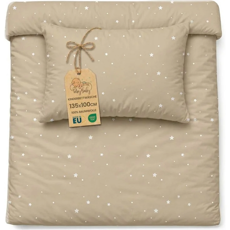 Totsy Baby Kinderbettwäsche Baby Bettwäsche aus Baumwolle - Set von Duvet Cover und Kissenbezug – Bild 1