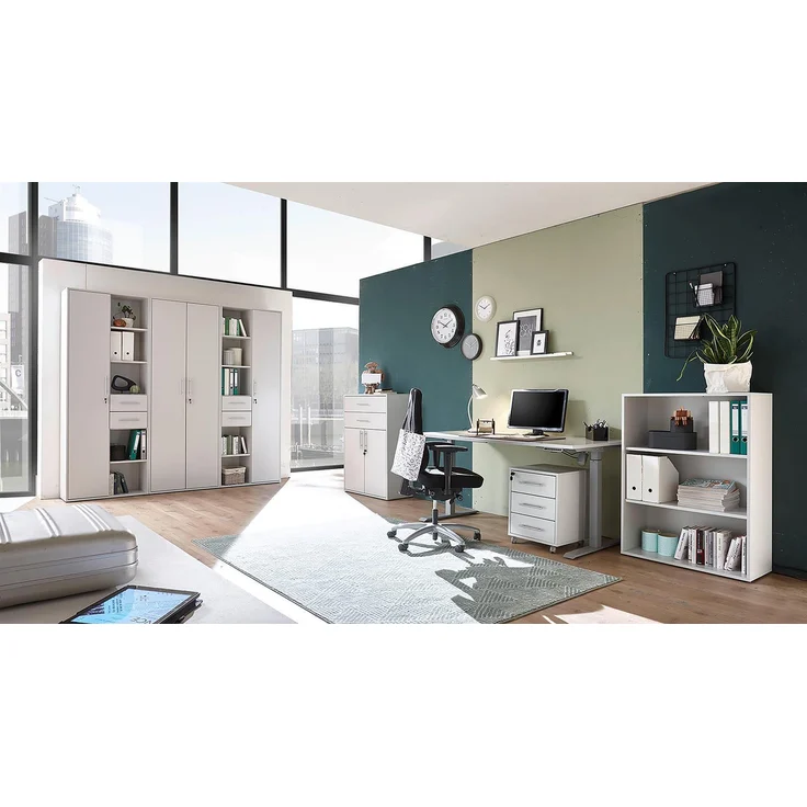 Aktenschrank >Lommel< in lichtgrau - 80x216x35cm (BxHxT) – Bild 3
