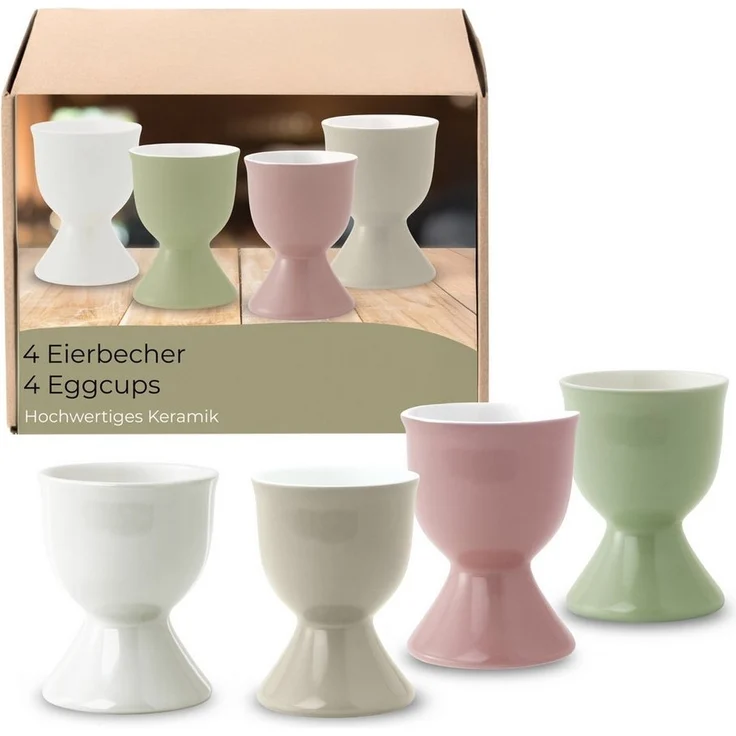 matches21 HOME & HOBBY Eierbecher, (4-tlg), Spülmaschinenfeste Eierhalter für Frühstückstisch – Bild 5