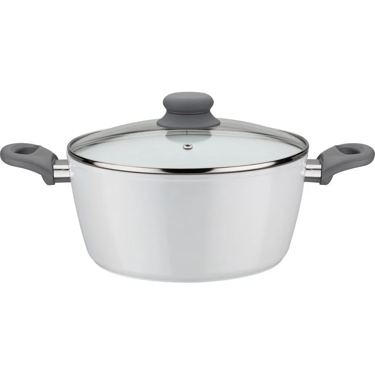 GSW Kochtopf Fiona, Aluminium, weiß mit Softtouch-Griff kratzfeste ILAG® CERAMICVeredelung, Induktion – Bild 1