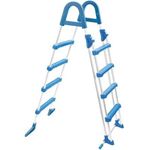 Azuro Sicherheits-Poolleiter, für Pools mit 1,20 m Höhe, 4-stufig, Blau