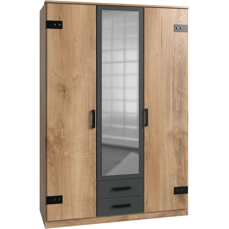 Jugendzimmer EVERTON-43 mit Schreibtisch Bett 90cm und Kleiderschrank 135cm – Bild 6