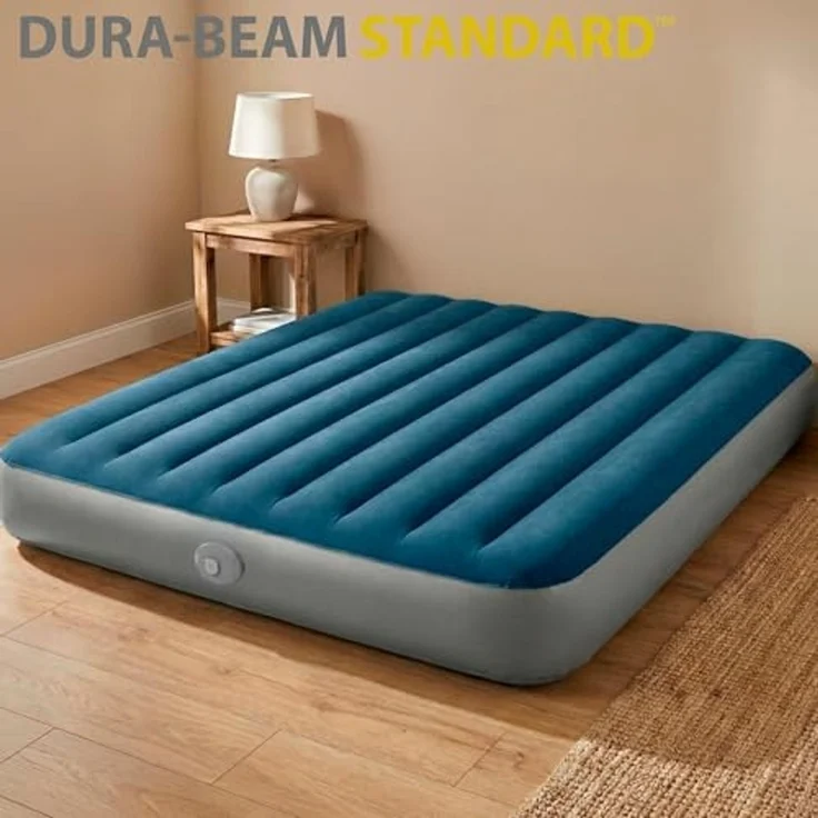 INTEX INTEX Luftbett mit Pumpe 152 x 203 x 25 cm Dunkelblau und Grau 42035639 – Bild 2