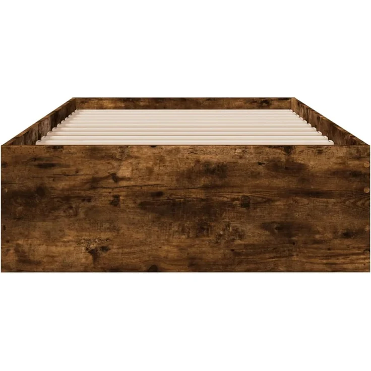 vidaXL Bettgestell mit Schubladen Räuchereiche 75x190 cm Holzwerkstoff 3280444 – Bild 4