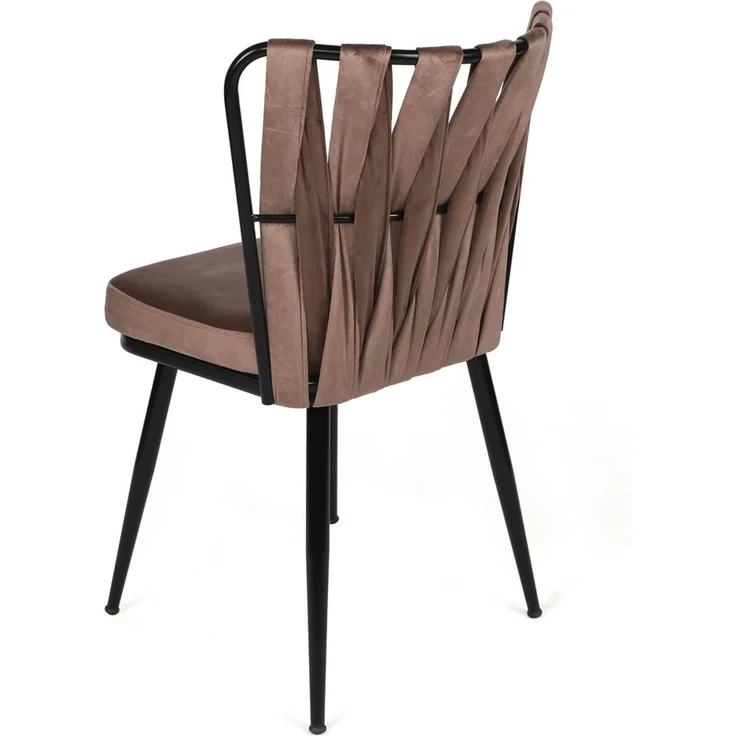 Skye Decor 'Kuşaklı-233 V4' Stuhlset (4-teilig), Hellbraun / Schwarz, 43 x 82 x 43 cm – Bild 3