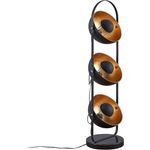 Lindby Stehlampe Muriel, Metall, Schwarz IP20, 3 x 60 W