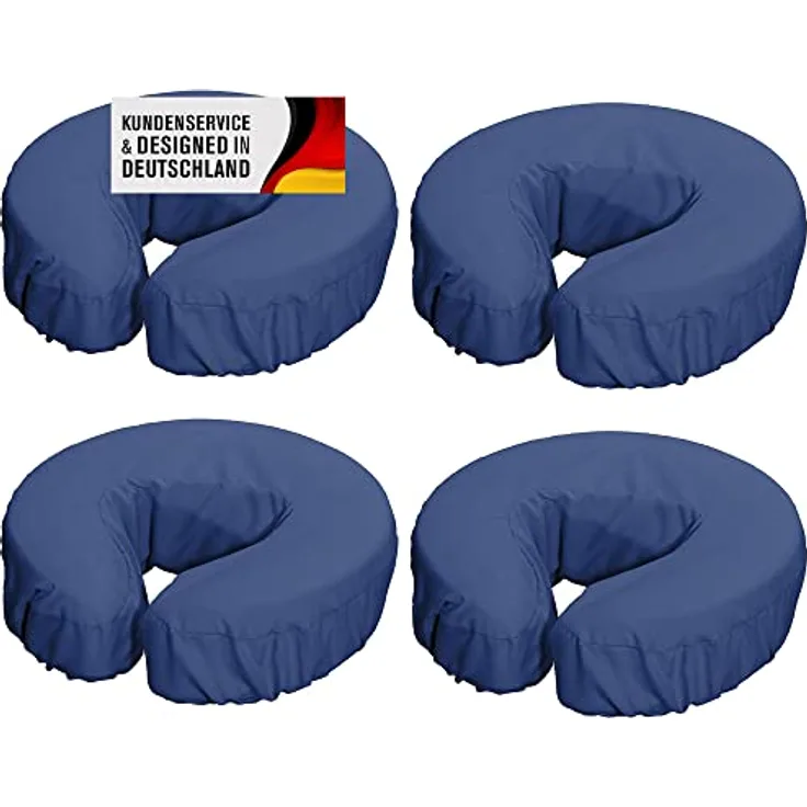 Duke-Handel Massageliegenbezug Kopfpolsterbezug, Nackenkissenbezug, Nackenhörnchenbezug, Microfaser, Gummizug: rundum, (4 Stück), weich, robust, komfortabel, maschinenwaschbar, Universalgröße
