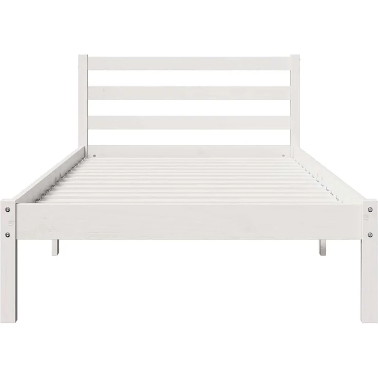 vidaXL Bettrahmen Weiß 225,5 x 105,5 x 69,5 cm Massivholz Kiefer 869779 – Bild 5
