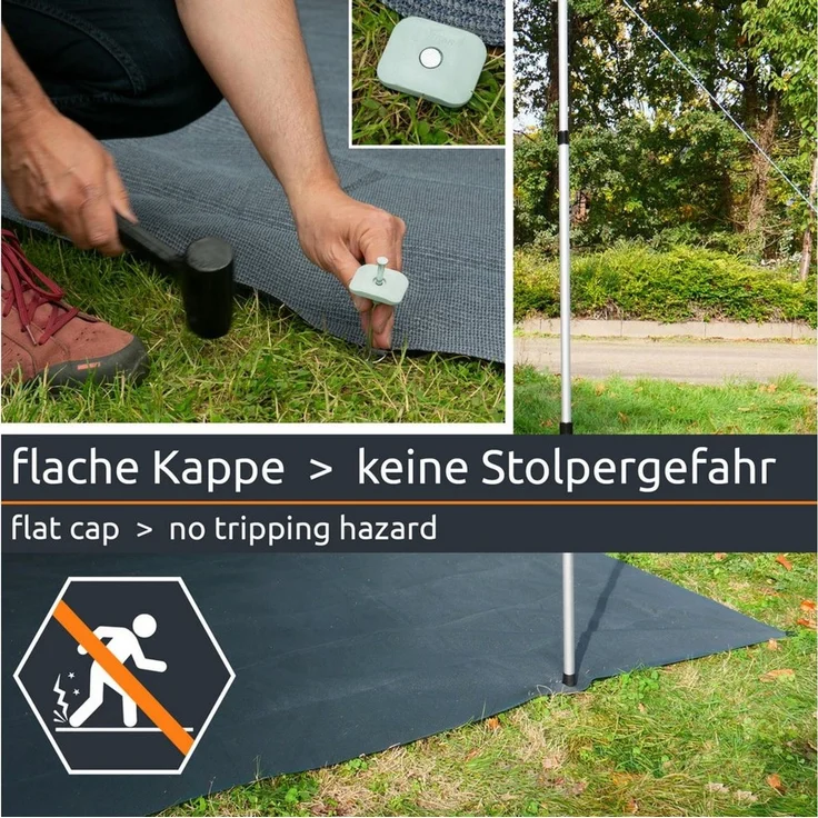 yourGEAR Outdoorteppich yourGEAR Outdoor Soft Carpet 200 x 300 cm - Vorzeltteppich Zeltteppich – Bild 4