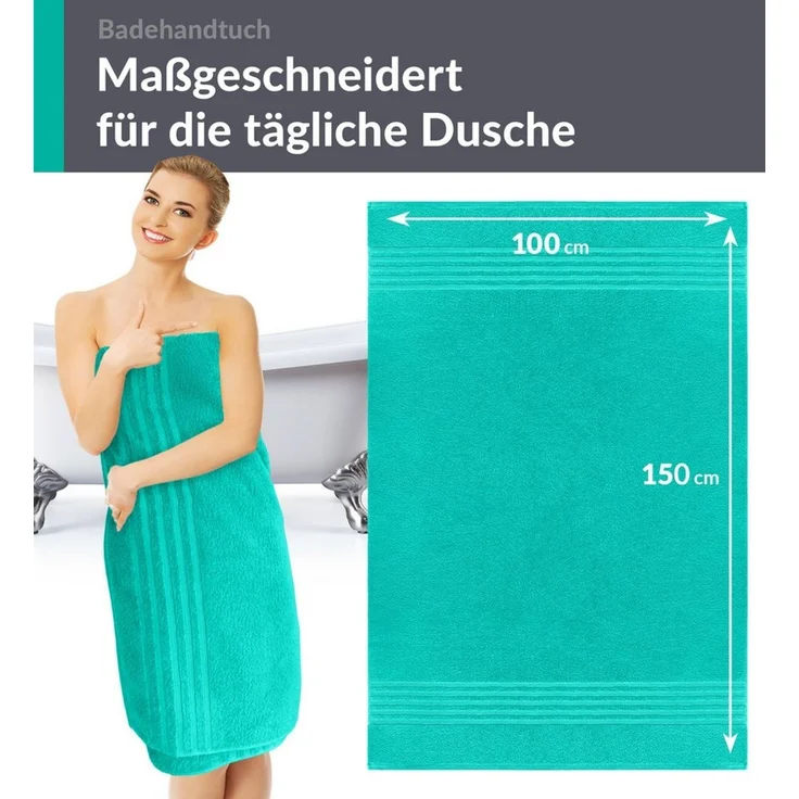 Lashuma Badetuch - XXL Handtuch London, Frottee (1-St), großes Badehandtuch - Duschtuch 100x150 cm für Damen & Herren – Bild 2