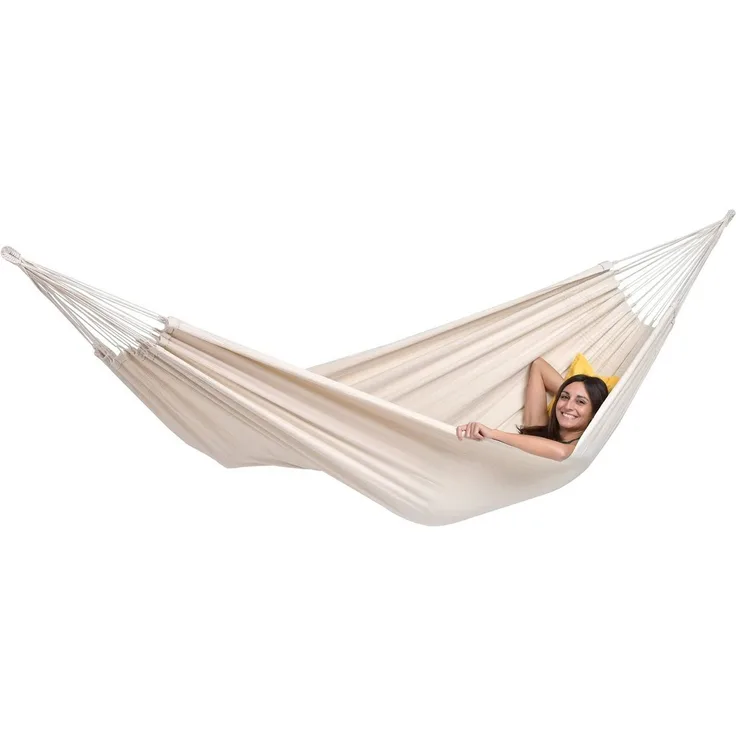 Hängematte XL Barbados bis 200 kg Belastbarkeit mit 230x150 cm für 1-2 Personen, natur