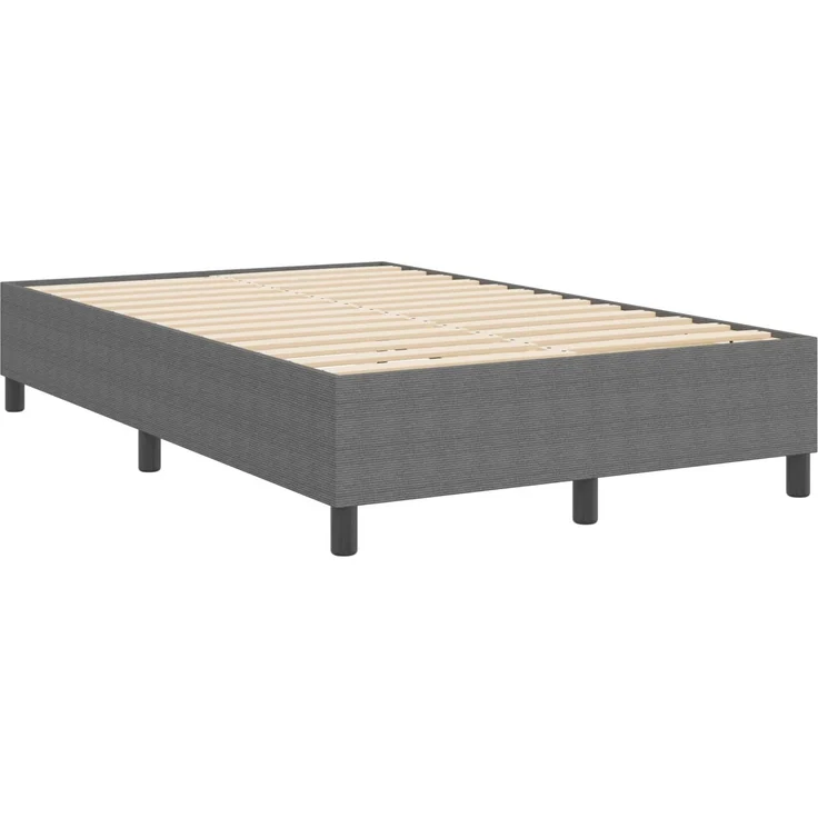 vidaXL Plattformbettgestell Hellgrau 120 x 200 cm Cordstoff 3337402 – Bild 7