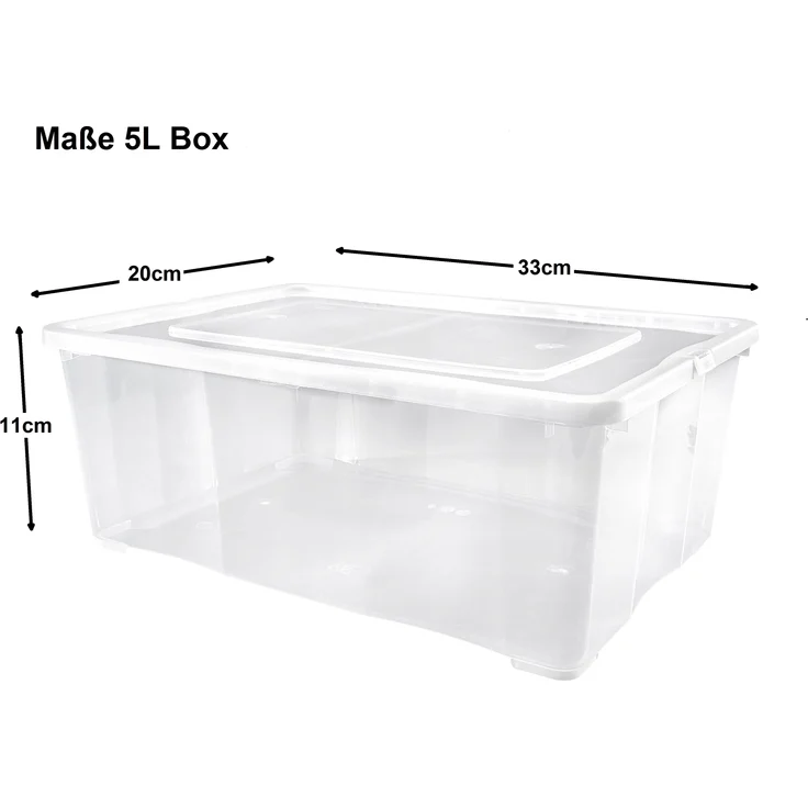 Alpfa 6er-Set Schuhboxen Kunststoffbox Klarsichtbox mit Belüftung – Bild 2