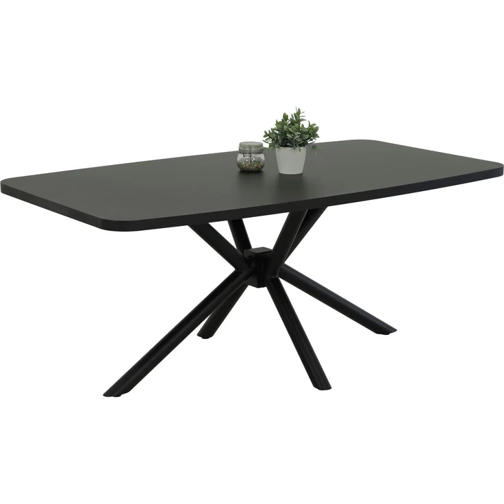 HELA Esstisch JANA (1-St), ABS-Kante, Melamin, bootsförmig, aufgedoppelt, Breite 180 cm – Bild 2