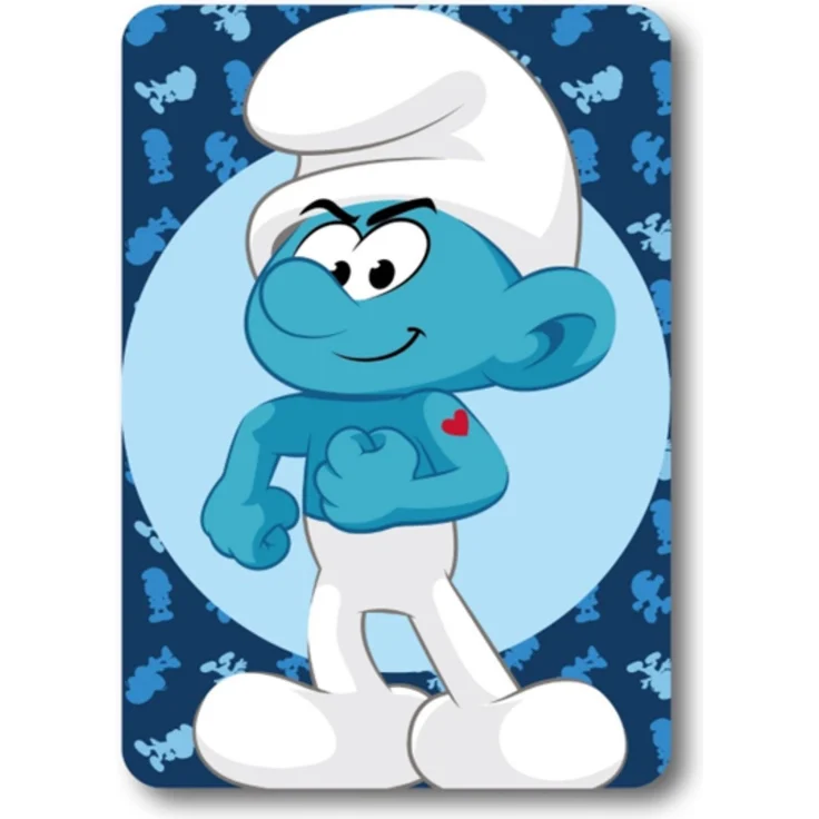 Die Schlümpfe Fleecedecke 100x140 cm Kuscheldecke Kinder Blau