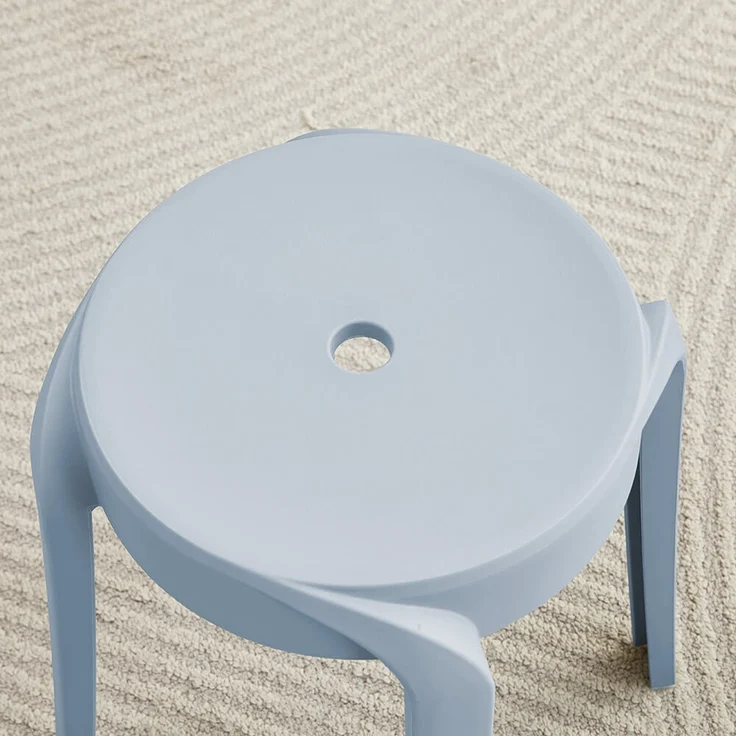 HOME DELUXE Hocker stapelbar NIVO – Hellblau, 8er Set – Bild 4