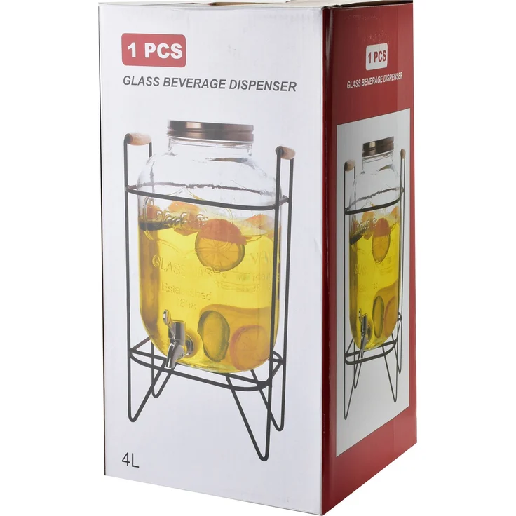 Getränkespender Glas Allesken Modern Kitchen 11x17x26 transparent 1Stk – Bild 3