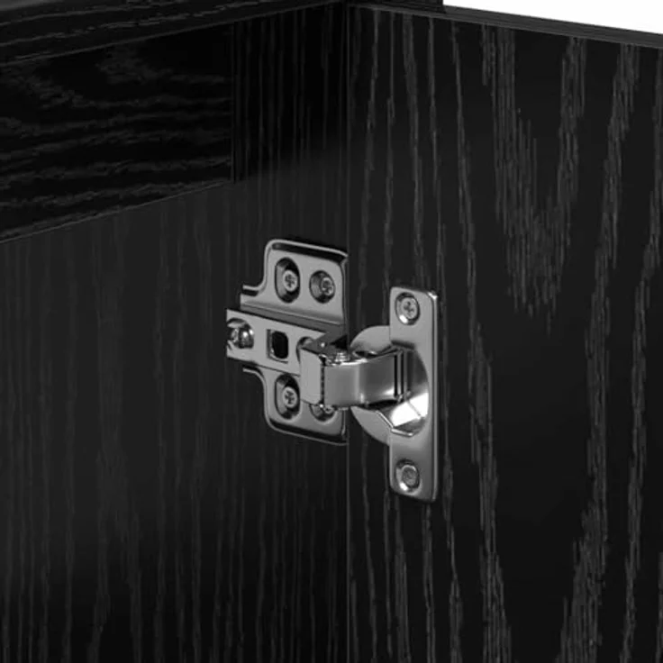 vidaXL Badezimmerschrank mit Tür Schwarz Eichen-Optik 63 x 29 x 55 cm 869214 – Bild 8