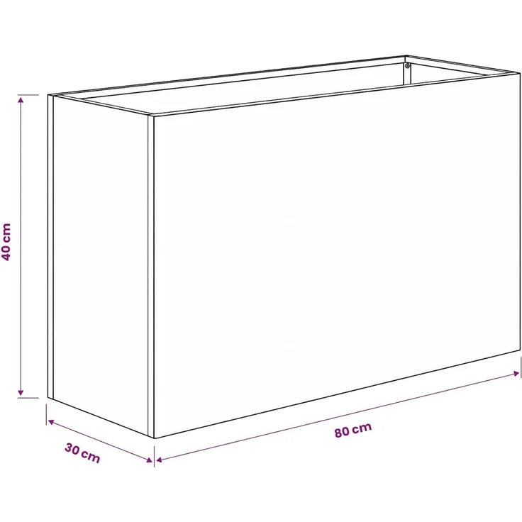 vidaXL Garten-Pflanzgefäß Anthrazit 80 x 30 x 40 cm 8005586 – Bild 3
