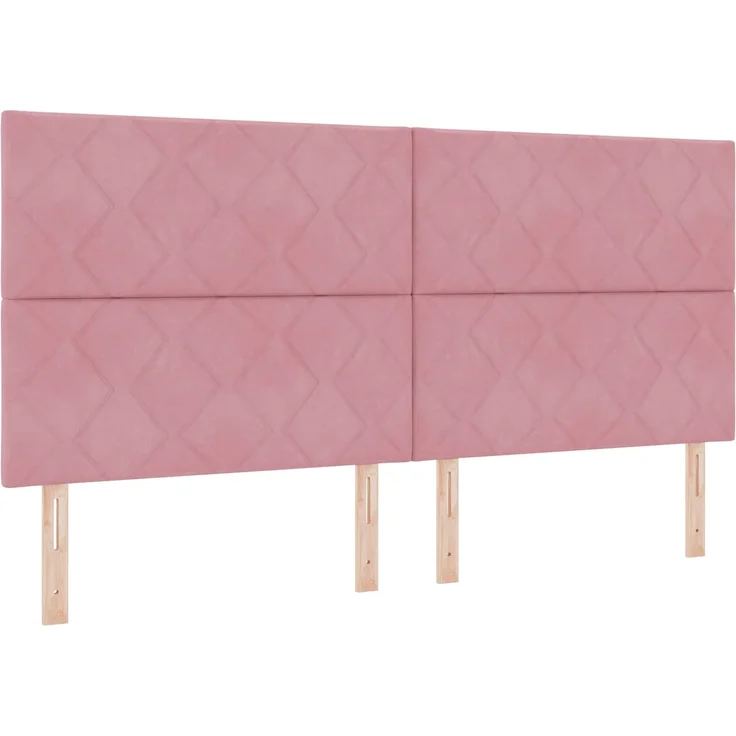 vidaXL Ottoman Bett mit Matratze mit Kopfteil Rosa 200 x 200 cm Samt 3457820 – Bild 4