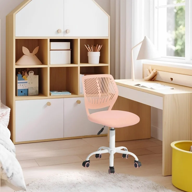 FurnitureR Kinderstuhl Schreibtisch Höhenverstellbar, bunter ergonomischer Jugendstuhl mit Rückenlehne und Armlehnen, Kinderstuhl mit 5 Rädern, für Kinder 3-10 Jahre alt, maximale Belastung 100 kg