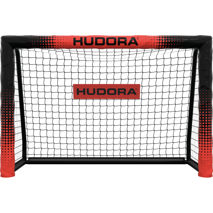 Hudora 'Pro Tect 120 Advanced' Fußballtor, Stahlrohrrahmen mit EPE-Schaumstoff ummantelt, Schwarz / Rot, 120x80 cm – Bild 2