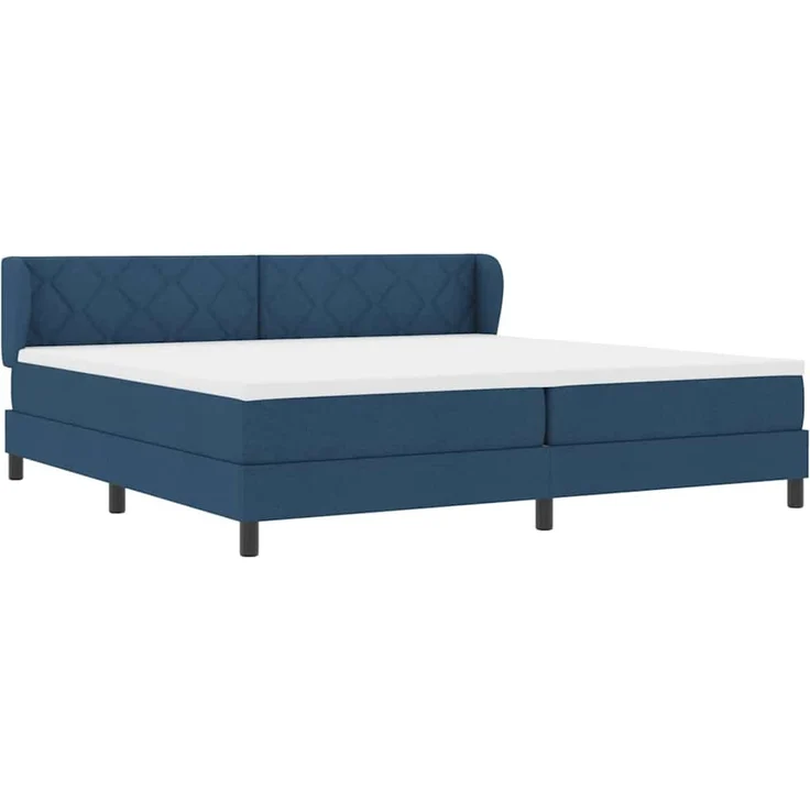 vidaXL Boxspringbett mit Kopfteil Blau 200 x 200 cm Stoff 3340114 – Bild 6