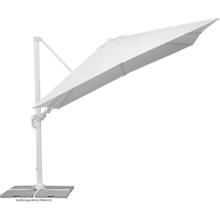 Schneider Schirme Ampelschirm, Rhodos Twist Bianco, Weiß / Weiß, 3x3 m – Bild 6