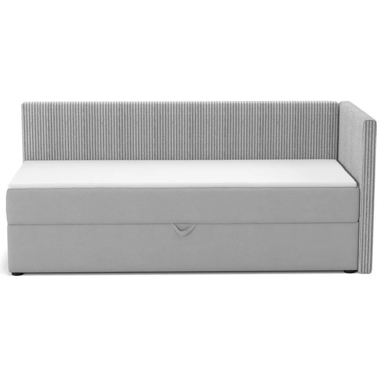 Deine Möbel 24 Boxspringbett RICO Boxbett mit Bettkasten, Tagesbett mit Schlaffunktion (ideal für Jugendliche & Erwachsene, 1-St, Modernes 2-in-1 Design Schlafsofa & Bett), 90x200 100x200 Schwarz Grau Rosa Beige Ecru Anthrazit Cord Velour – Bild 4