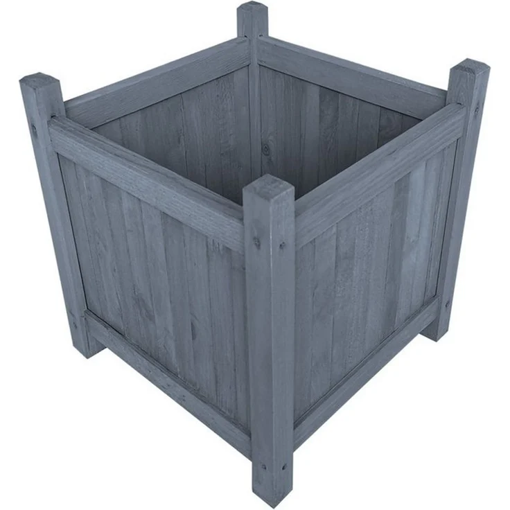 HTI-Living Blumenkasten Blumenkasten 36 x 36 cm Grau Heidi (Stück, 1 St, 1x Pflanzkübel), Pflanztrog Blumenkübel Pflanzkasten – Bild 1