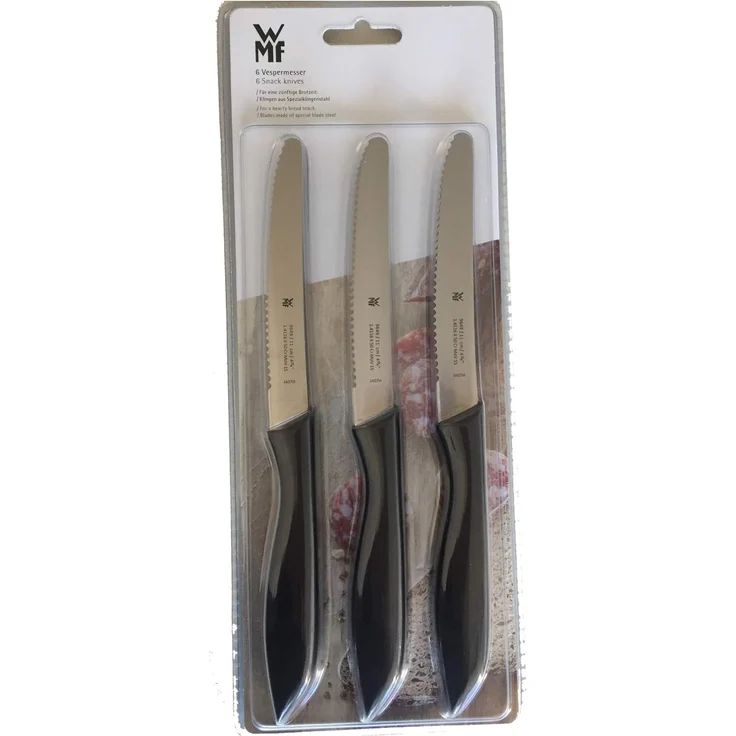 WMF 'Classic Line' Frühstücksmesser Set 6-teilig, Wellenschliff, Spezialklingenstahl, Kunststoffgriff schwarz, 23 cm – Bild 6