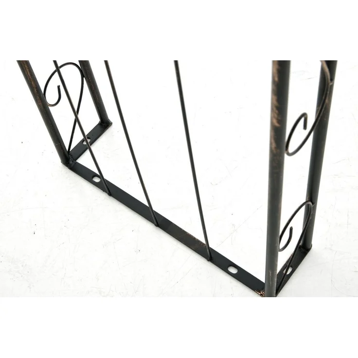 Rosenbogen AACHEN - 148x34,5x260cm, Metall, Bronze | Rankhilfe Rosen Rankgitter Gartendekoration – Bild 7