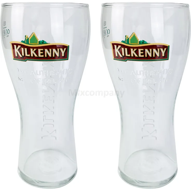 Kilkenny Bier Bierglas Glas GläserSet - 2x Biergläser 0,5l geeicht