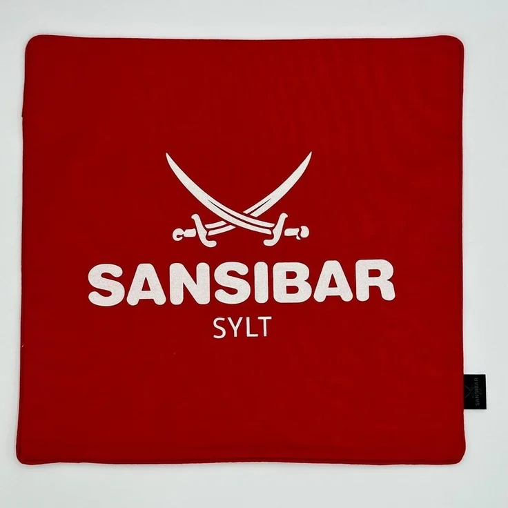 Sansibar Sylt Kissenhülle Kissenbezug Sansibar Sylt Kissenhülle, Sansibar Logo Druck, 45x45 cm, mit Logo-Schriftzug, mit verdecktem Reißverschluss – Bild 2