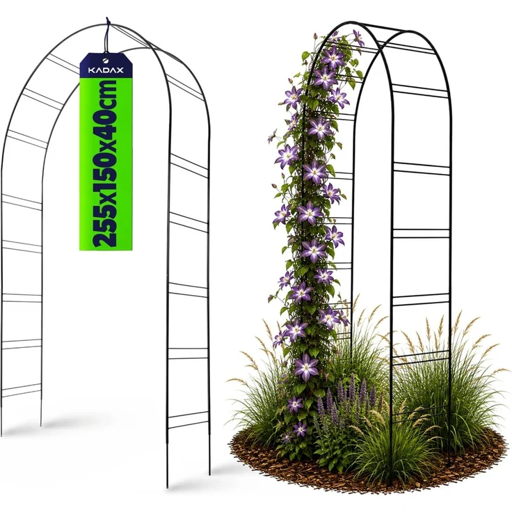 KADAX Gartenbogen-Pergola, Metall, für Blumen, Rosen, 255 cm – Bild 1
