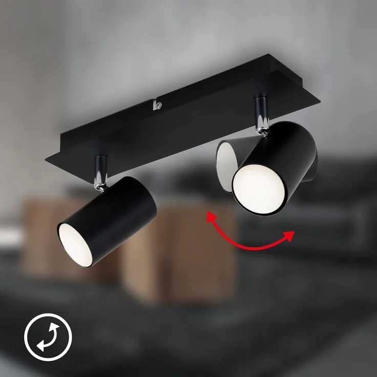 Briloner Leuchten LED Deckenspots 2857025 Run, ohne Leuchtmittel, Warmweiß, Deckenlampe, 29x8x12,3, max. 40W, GU10, Wohnzimmer, Flur – Bild 5