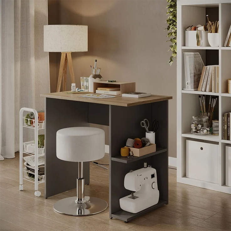 Schreibtisch Simple Anthrazit/Artisan 80 x 50 cm Vicco – Bild 3