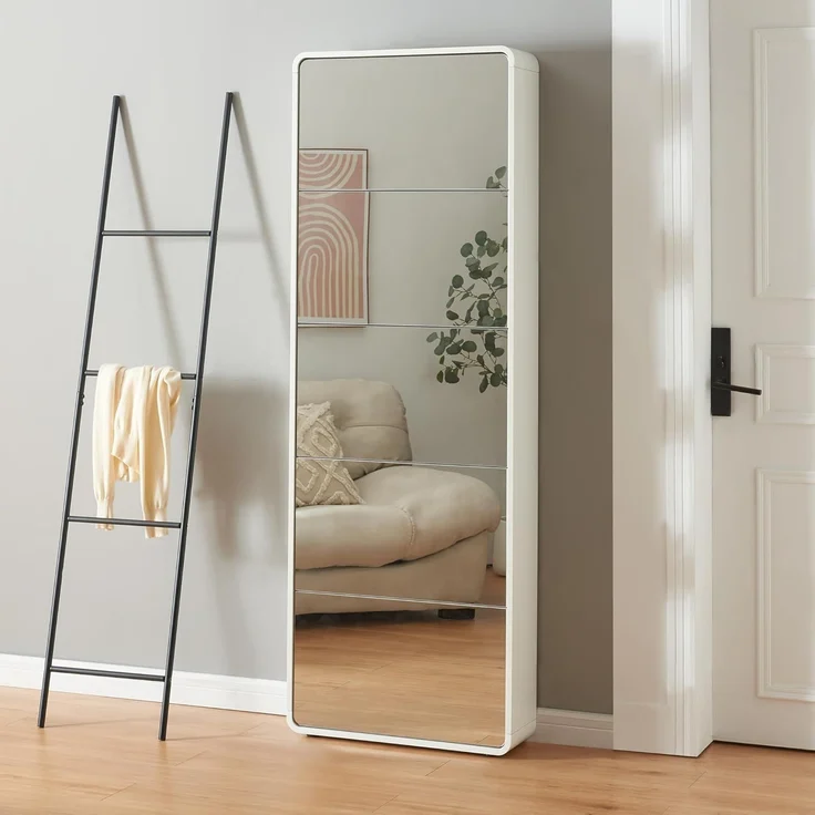 Schuhkipper Aure 180x63x20 cm Weiß [en. casa] – Bild 2