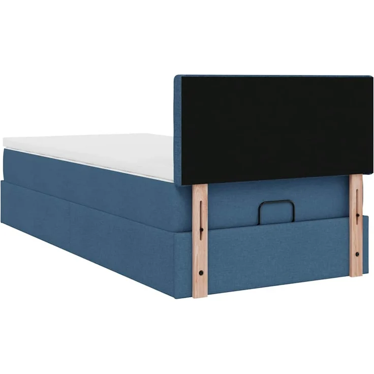 vidaXL Ottoman-Bett mit Matratze Blau 90x200 cm Stoff 3311600 – Bild 8