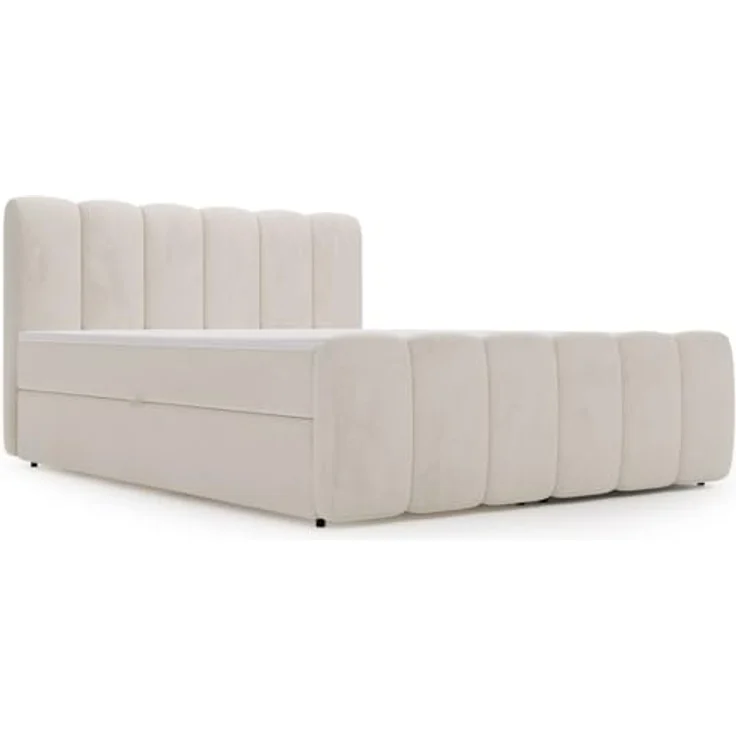GRAINGOLD Boxspringbett Cloud 160x200, Beige (Royal 02), inkl. Matratze, Topper und Bettkasten, Taschenfederkern und hochelastischer Schaumstoff – Bild 8