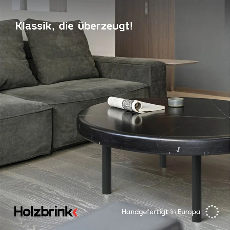 HOLZBRINK Tischbein Tischbeine 43 cm Metall Elfenbein 4 Stk. Ø42,4 mm, Möbelfüße für Couchtisch, Nachttisch, Bank, TV-Tisch – Bild 3