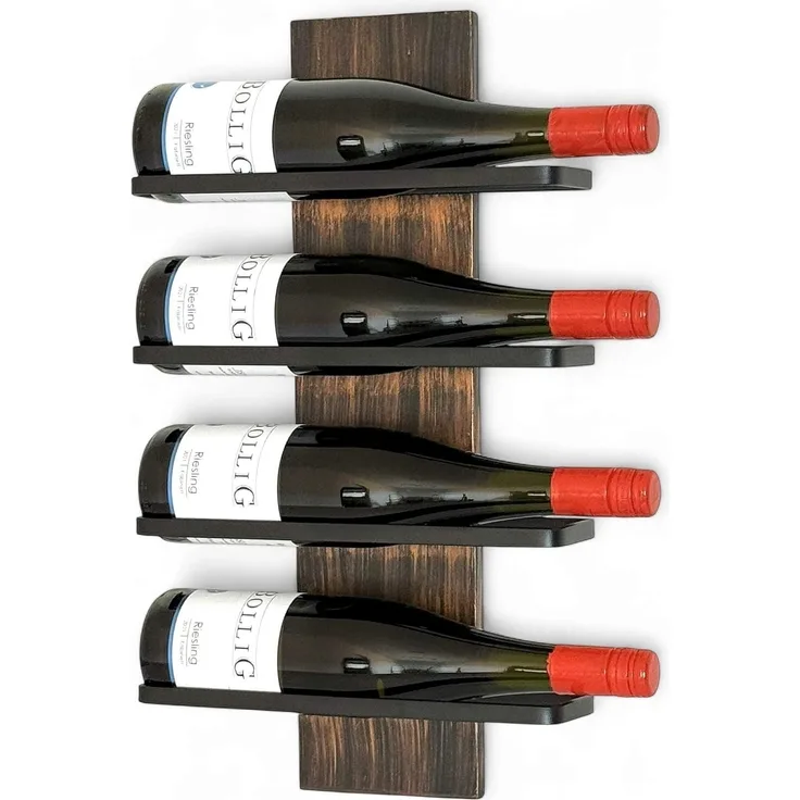 DanDiBo Weinregal Wand Metall Schwarz Modern 96694 Kupfer / Bronze Flaschenregal Schmal Wandmontage Wine Rack Weinflaschenhalter Weinhalter Flaschenhalter