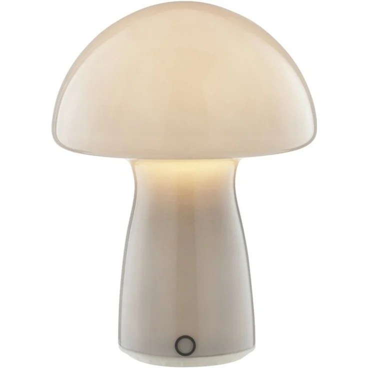 Brilliant LED Tischleuchte Erik, Dimmfunktion, LED fest integriert, Warmweiß, Pilzleuchte aus Glas mit Akku, 250 lm, 2700 K, H 22 cm, dimmbar – Bild 4