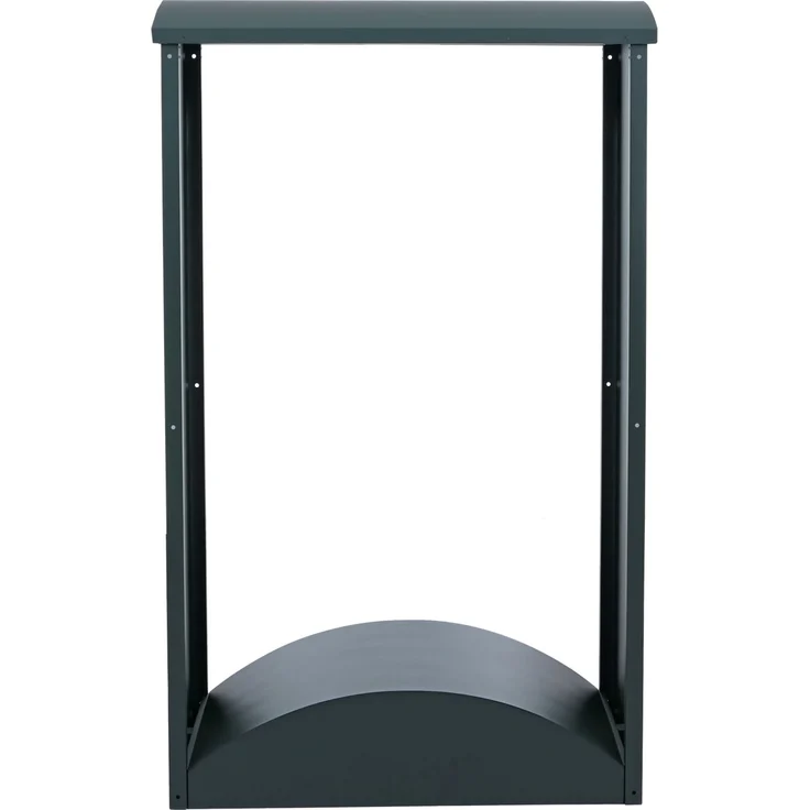 Brennholzlager HWC-P77, Kamin-/Feuerholzregal Holzlager Holzunterstand Outdoor Metall 160x98x50cm ~ grün – Bild 5