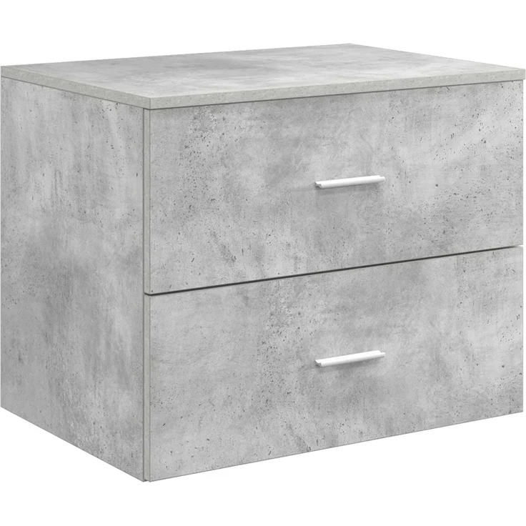 vidaXL Wandmontierter Waschbeckenunterschrank Betongrau 3404385 – Bild 4