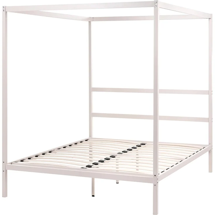 Himmelbett Metall LESTARDS 140 x 200 cm Hellbeige – Bild 4