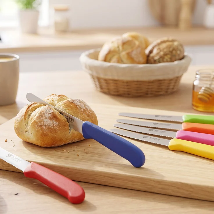 Frühstücksmesser / Brötchenmesser, 6 Stück, bunt – Bild 4